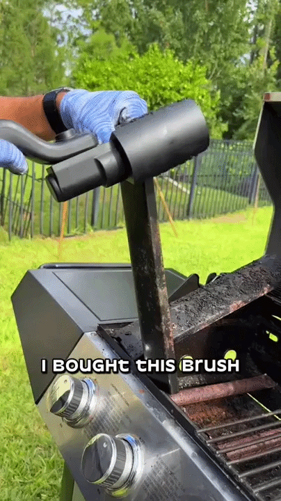 🔥Electric BBQ Grill Brush Cordless and Rechargeable Stainless Steel Bristles,Two Cleaning Brushes,Adjustable Angle